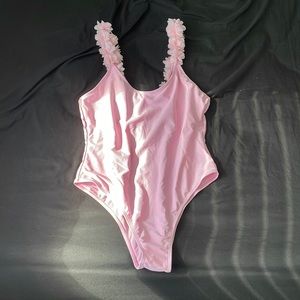 Cute One-Piece with Flower Straps